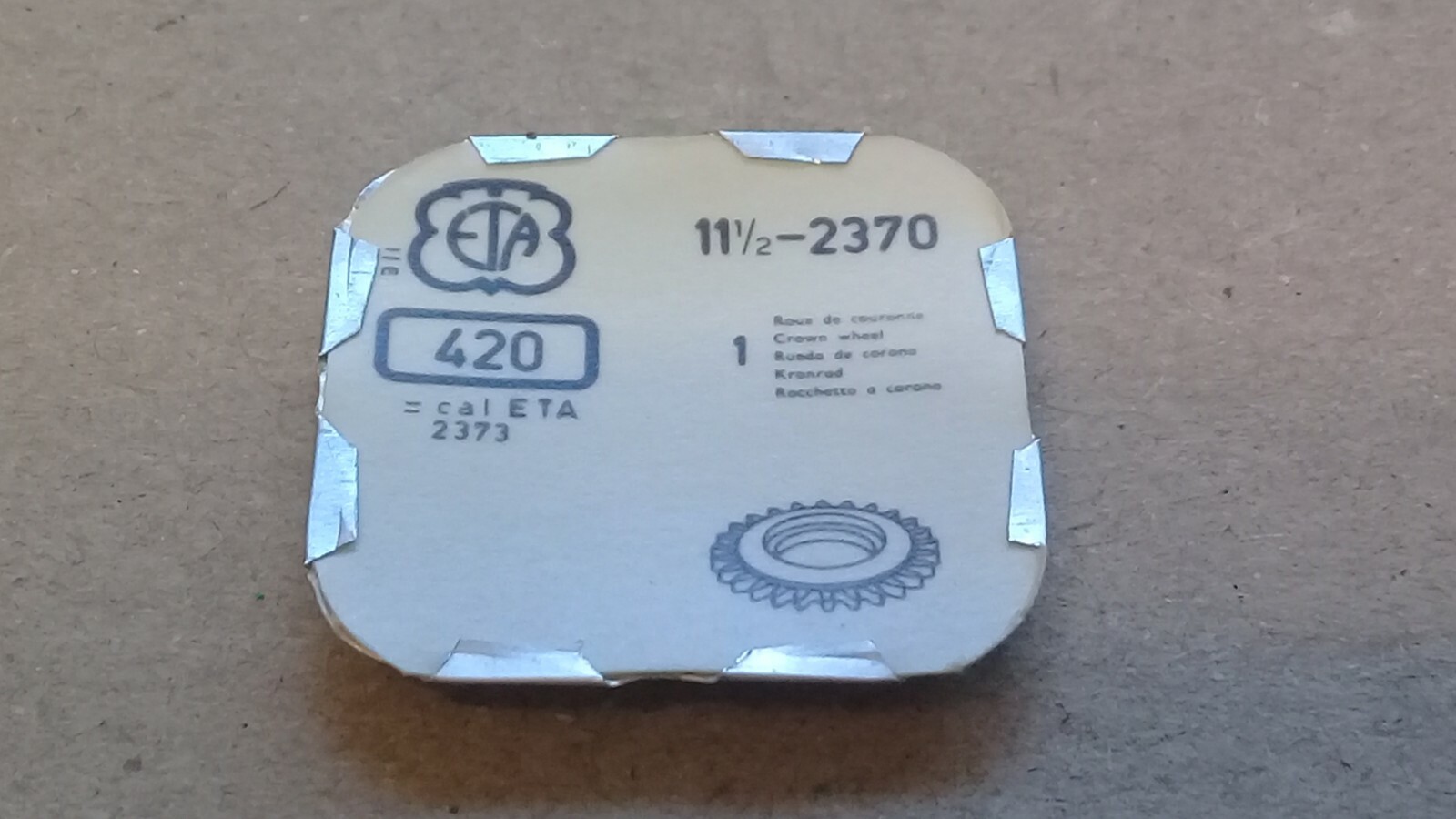 ETA Cal. 2370 2373 – Crown Wheel – Part 420. 11.5”’ (TC885)