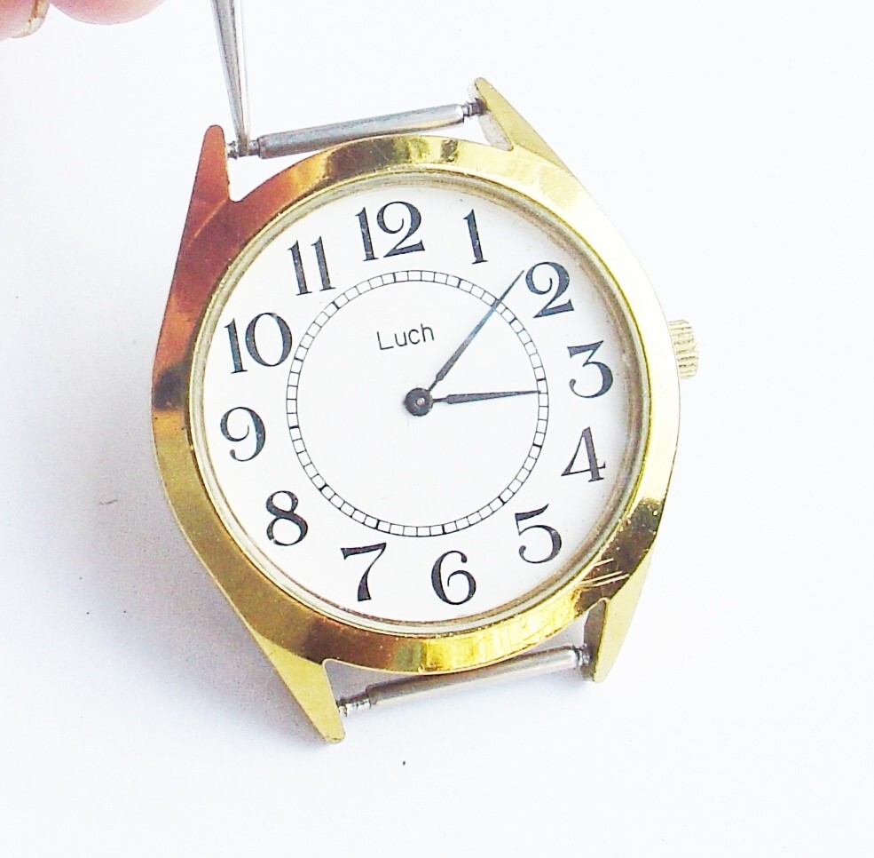 Vintage Mens watch Luch Belarus (USSR) White Dial