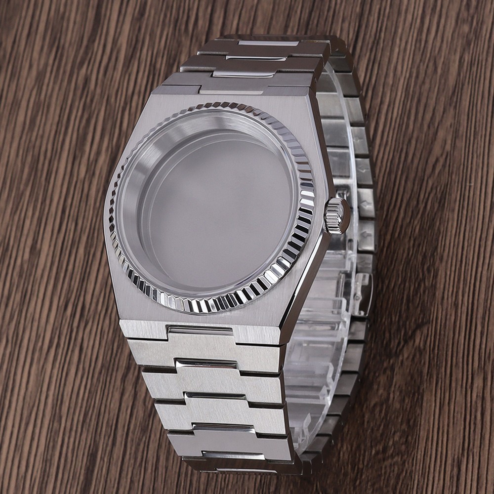 Steel 40mm Watch Case Wristband Modify PRX Mod Sapphire For Seiko NH35 NH36 NH38