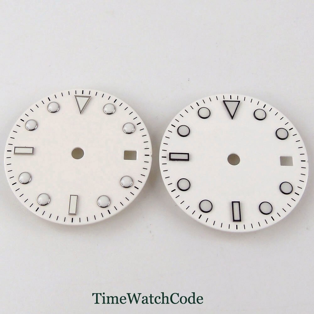 28.5mm Watch Dial White Face fit Miyota8215 821A DG2813 3804 ETA2824 2836