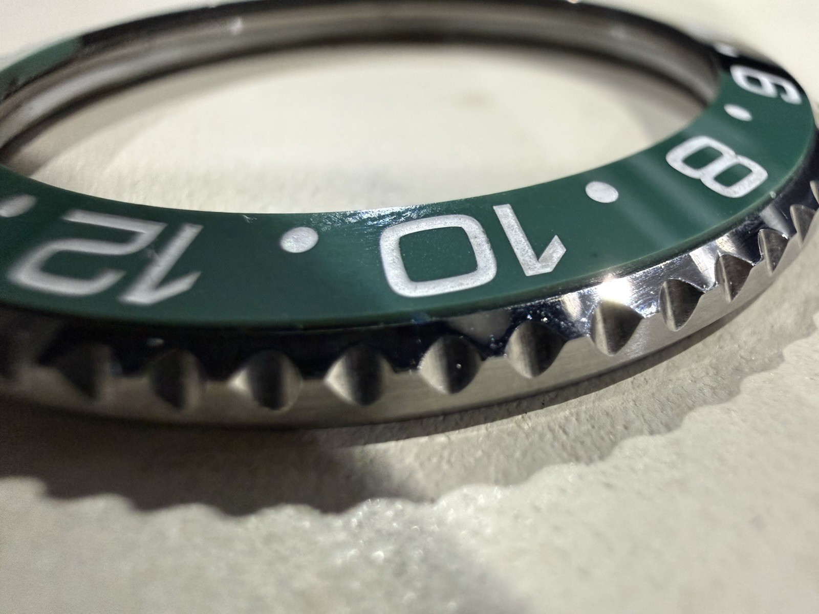 Black & Green Ceramic Bezel Insert Fits Rolex GMT Master II 116710LN 40mm