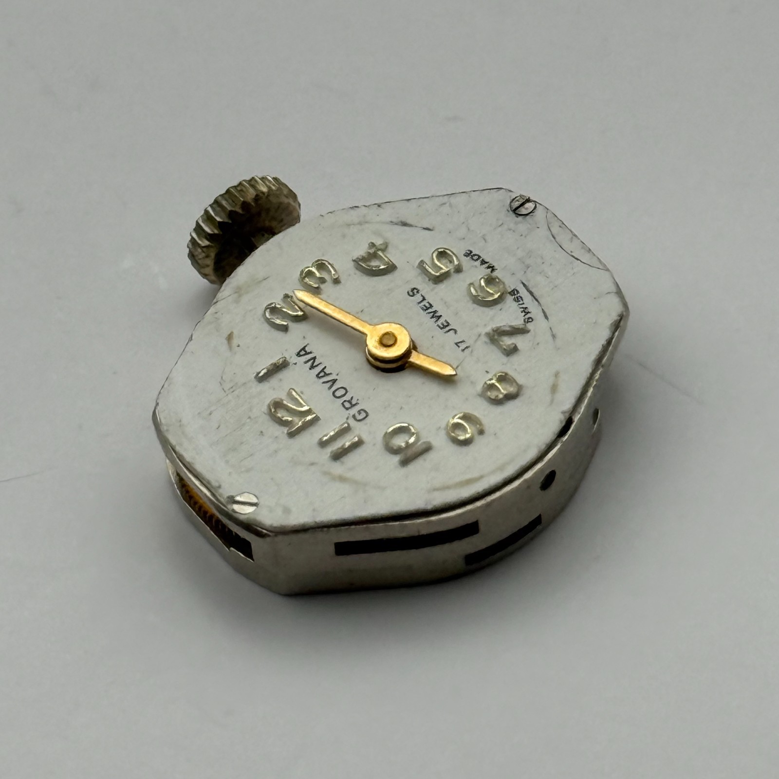 BFG 927 Watch Movement Grovana 17 Jewels Swiss Manual Wind Parts Repair 15.2mm