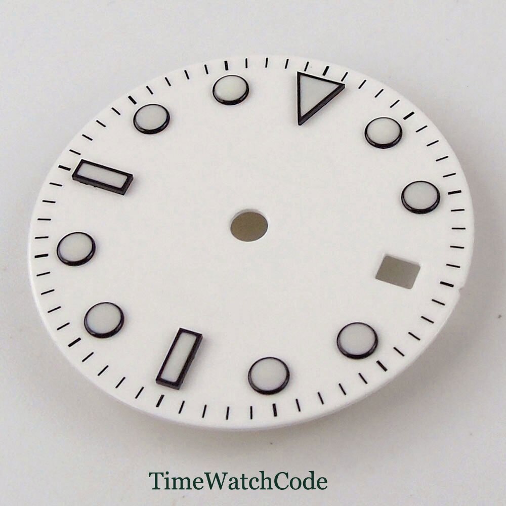28.5mm Watch Dial White Face fit Miyota8215 821A DG2813 3804 ETA2824 2836
