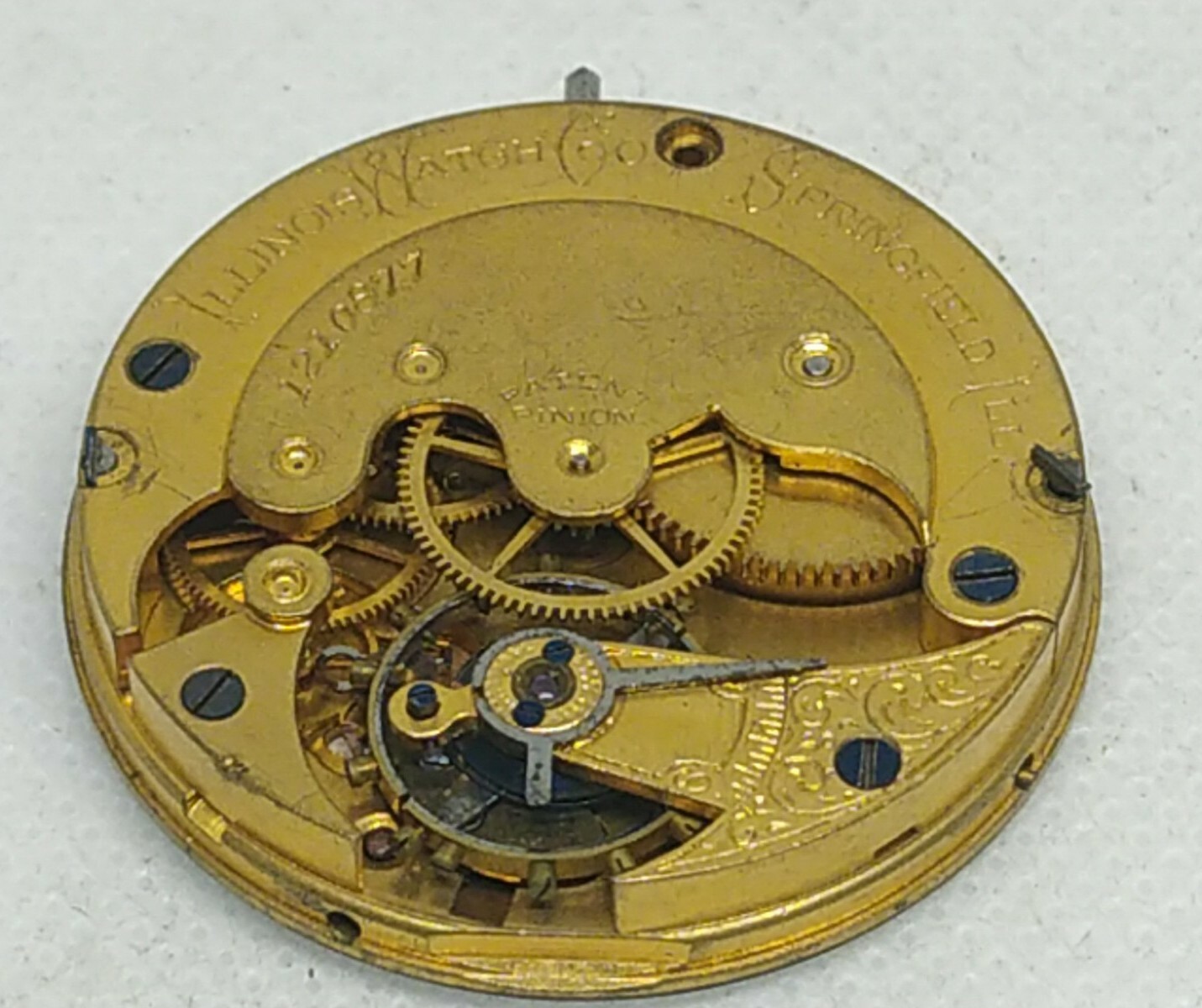 Original movement Pocketwatch mechanical Illinois watch Springfield Antique