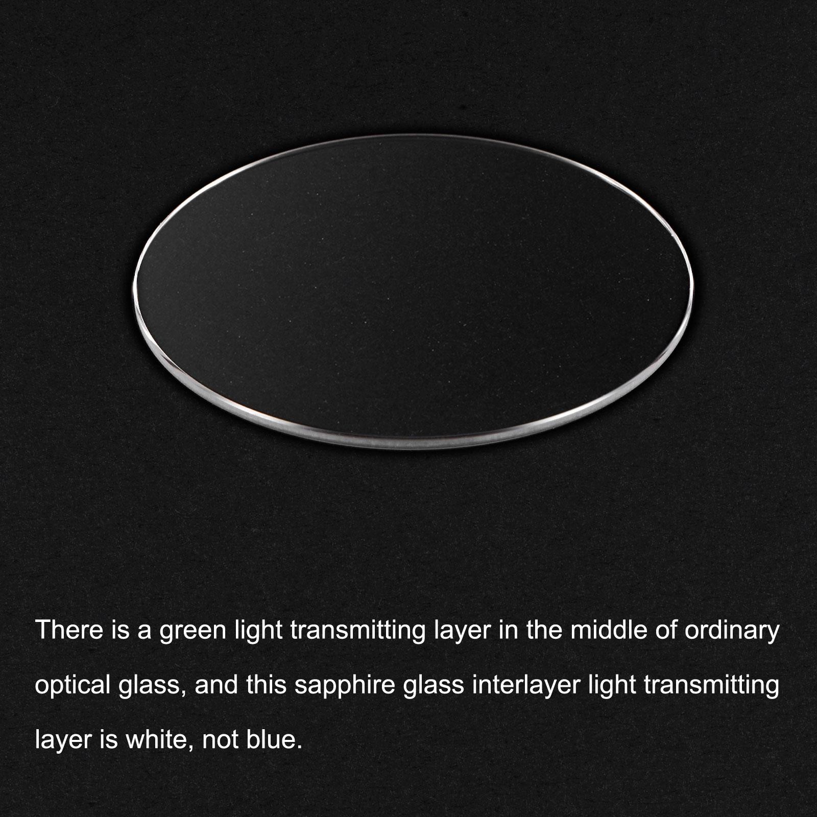 45mm Dia. Watch Glass Sapphire Crystal Lens, Round Flat 1.2mm Thickness Clear