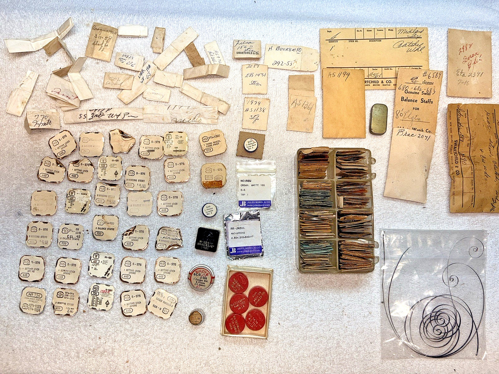 Lot-Brand Name NOS Watch Repair Material- Over 200 Pieces!