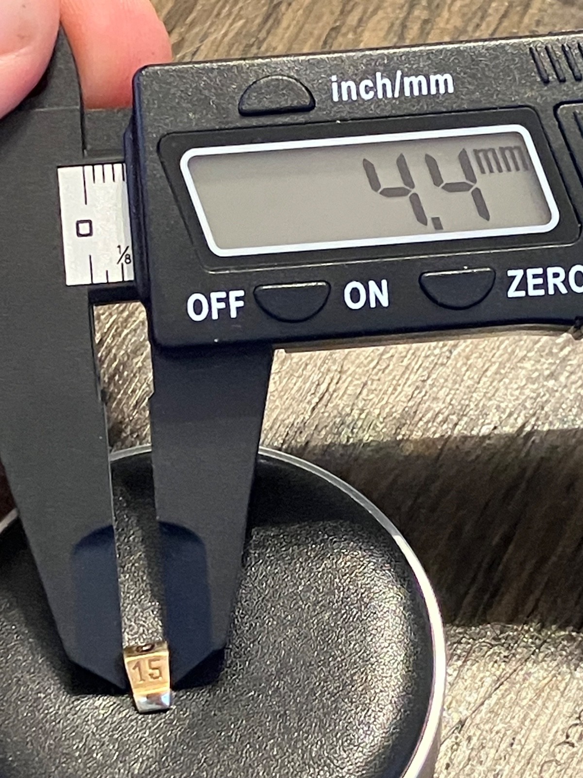 Breitling Chronomat Watch OEM 4.4mm 18k Yellow Gold Bezel Rider Marker Tab