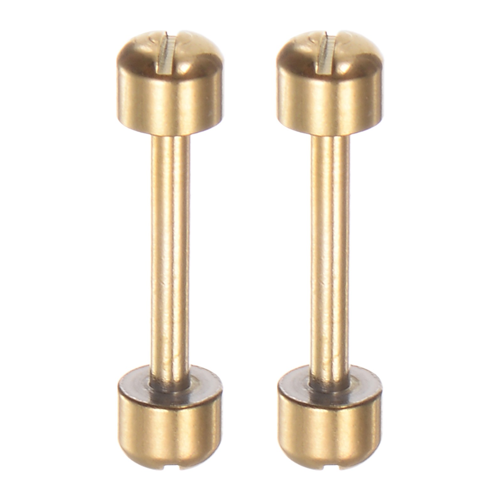 2pcs Watch Screw Tube Rod 16mm Stainless Steel Watch Strap Pins Gold Tone