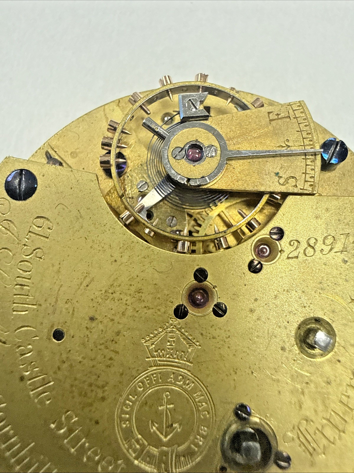 J.Sewell 30 Cornhill Royal Exchange Antique English Pocket Watch Mvt,Dial,Hands