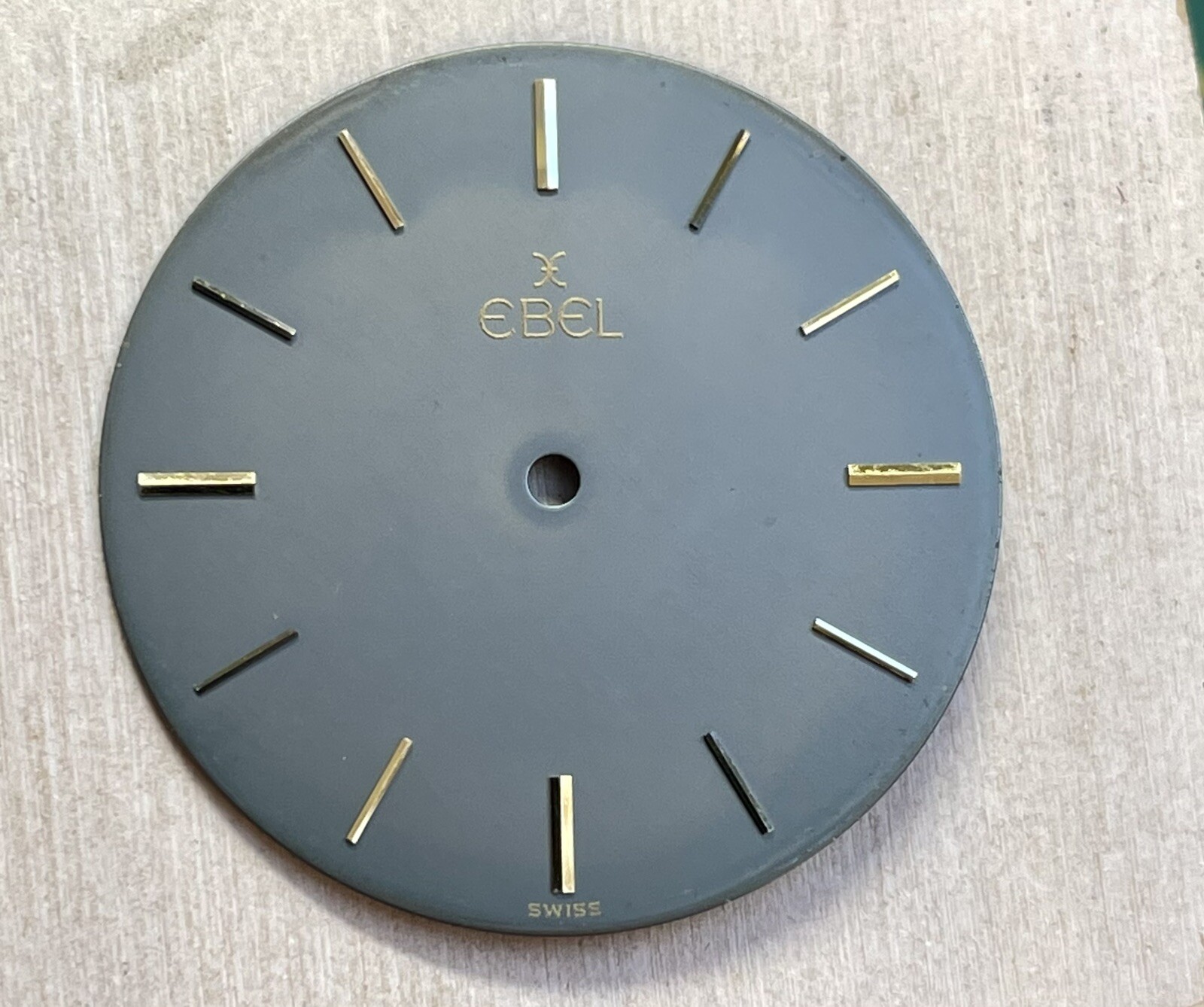 21.5 Mm Ebel Wave Dial 181903 Grey With Gold Coloured Indexes Gents