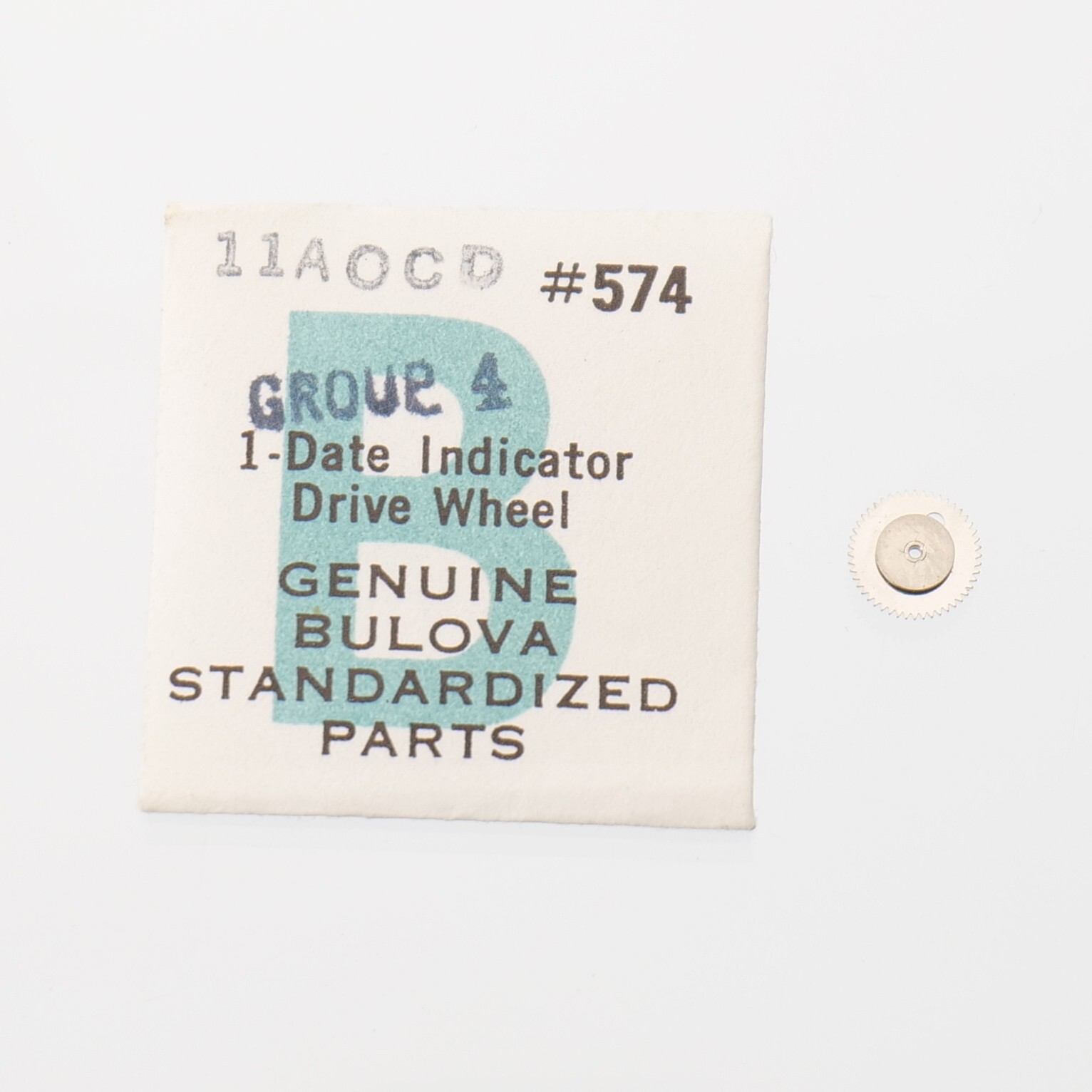 Bulova 11AOCD Watch Part (1) Date Indicator Driving Wheel NOS #2556 (C4D11)