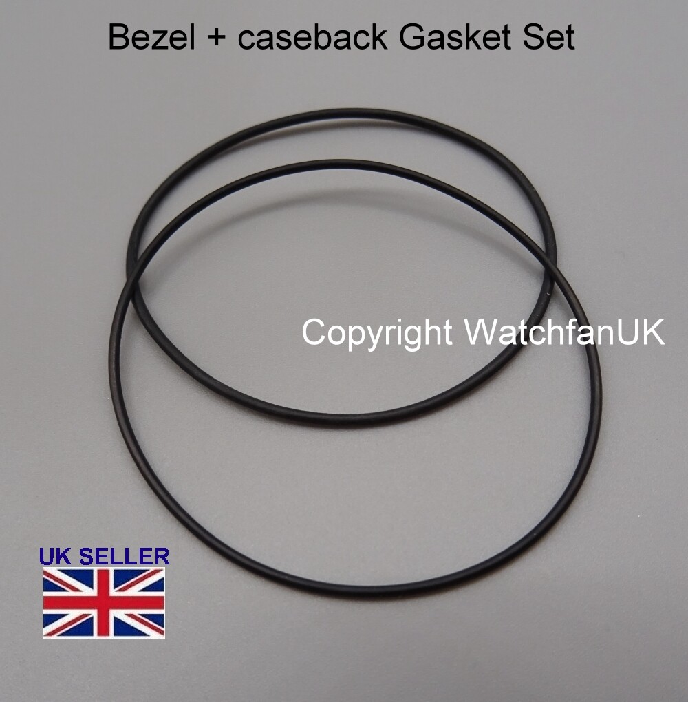 Bezel + Caseback Gasket Set For Seiko 5M62-0BL0 Diver