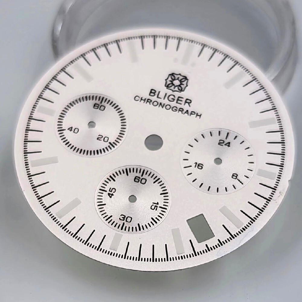 31.5 Mm Luminous Three-Eye Multifunction Dial For Vk63 Quartz Movement