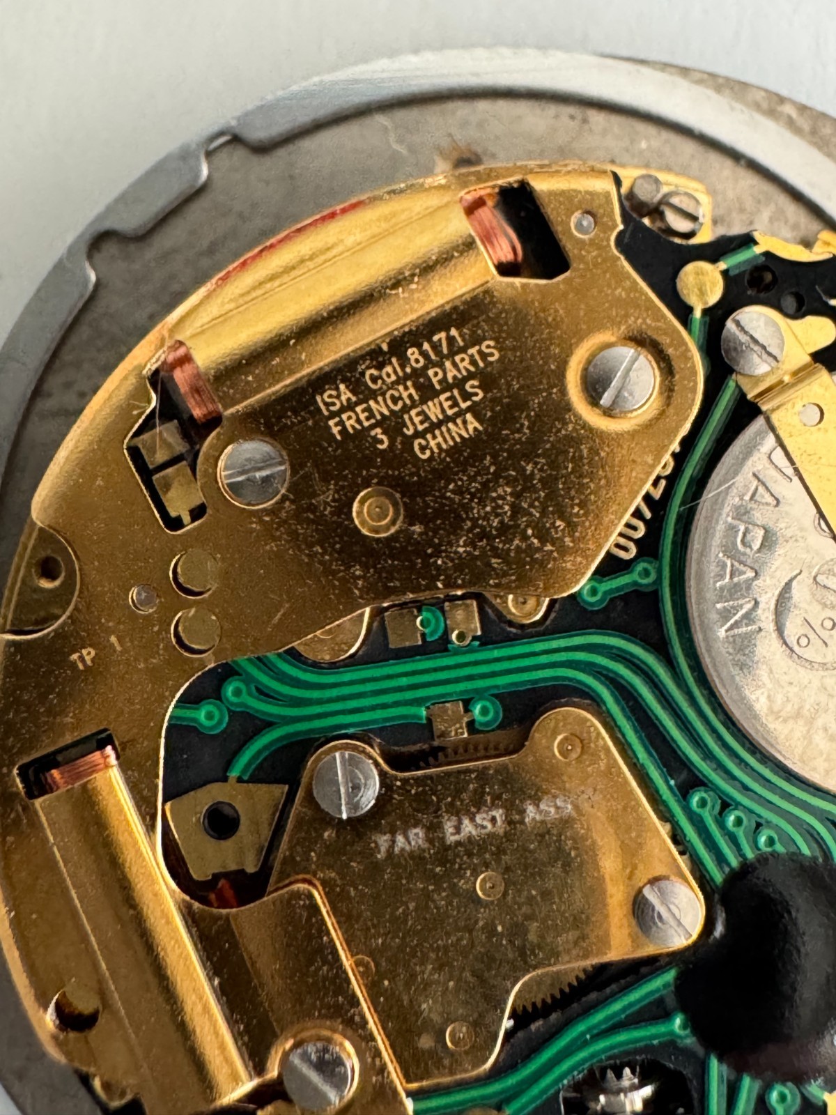 MICHELE CHRONOGRAPH WRISTWATCH MOVEMENT ISA 8171 W/ STEM AND CROWN RUNS