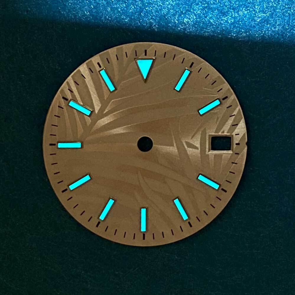 Watch Dial 28.5mm Blue Luminous No Logo Dial for NH35A NH35/NH36/4R/7S Movement