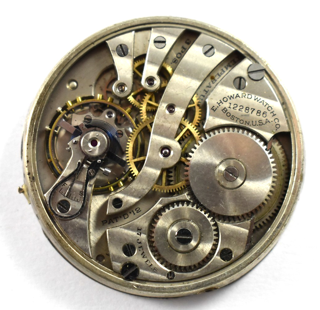 Vintage E.Howard Series 7 12s 17J OF Pocket Watch Movement lot.qq