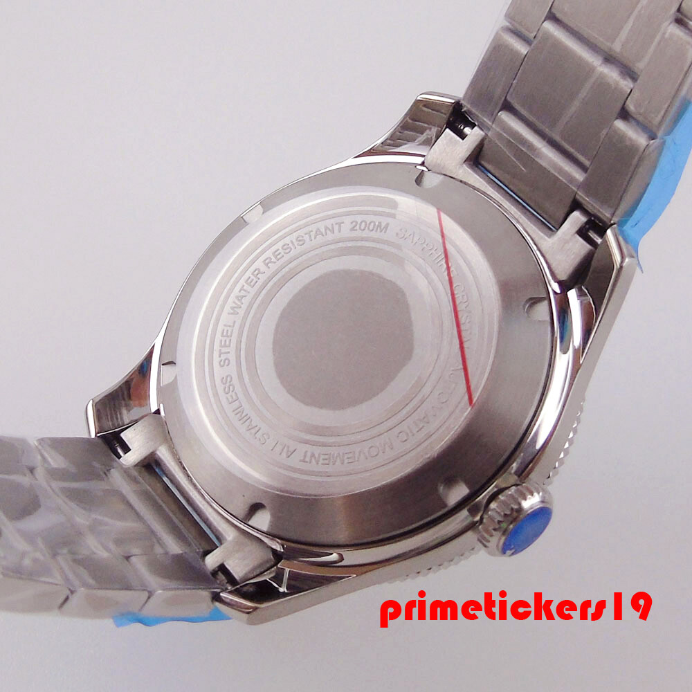 Double Domed Sapphire 40mm Dive Watch Case Bracelet Fit NH34 NH35 ETA2824 PT5000