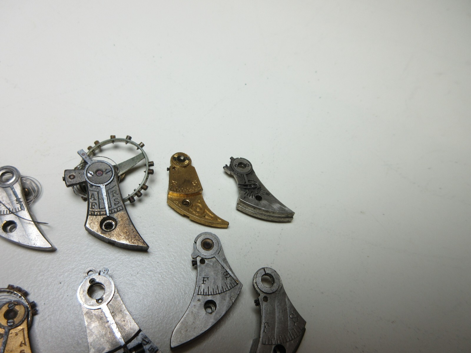 VTG LOT OF POCKET WATCH BALANCE COCKS WATCHMAKER REPLACEMENT PARTS STEAMPUNK #6