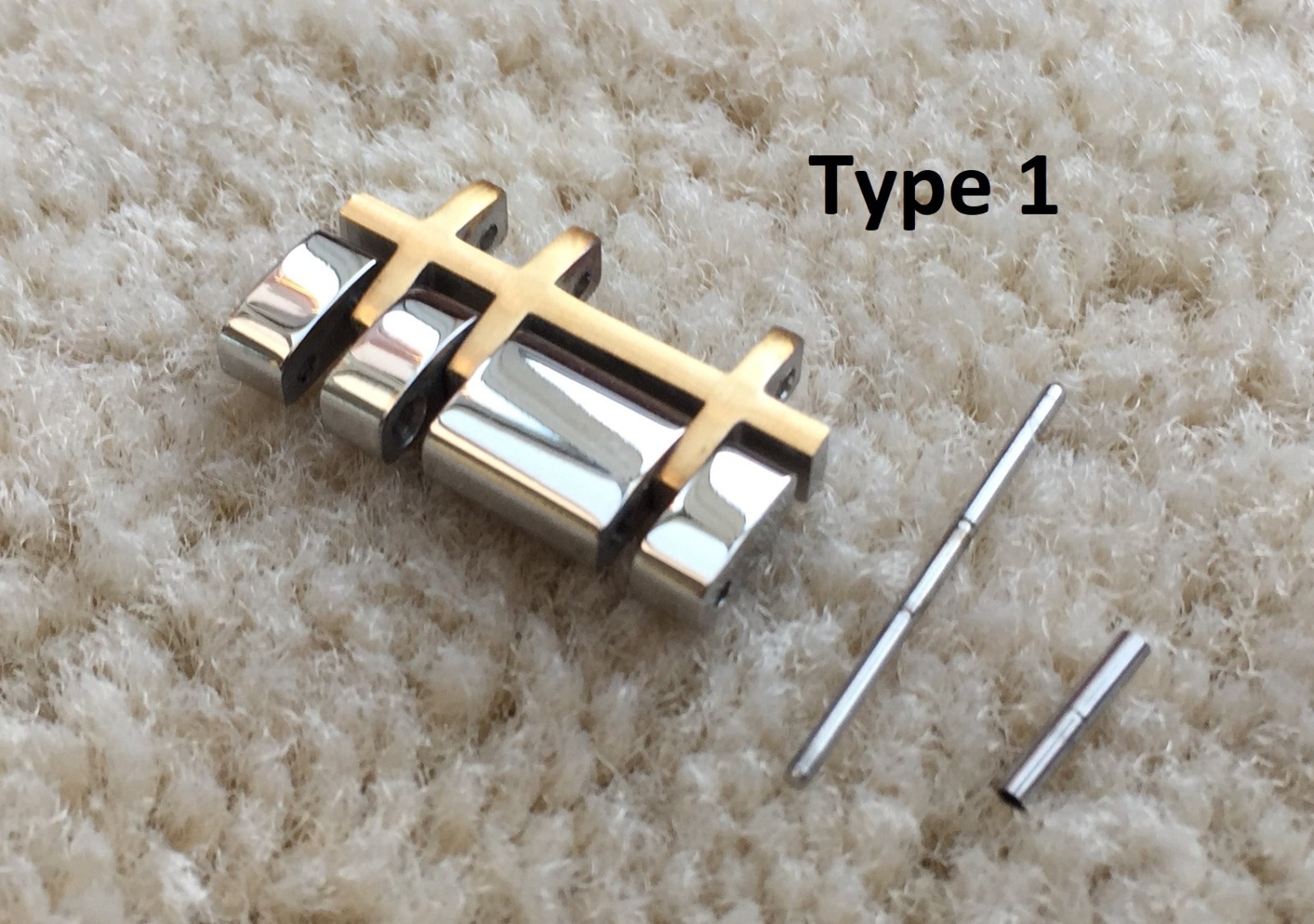 Spare Two-Tone LINK Fits Burberry BU1374/BU1358/BU1324 Watch strap/bracelet/band