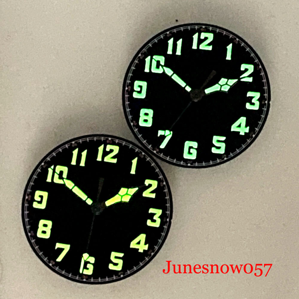39MM Brushed Watch Case Fit NH35/NH36 PT5000 Stainless Steel Watch Hand Dial Set