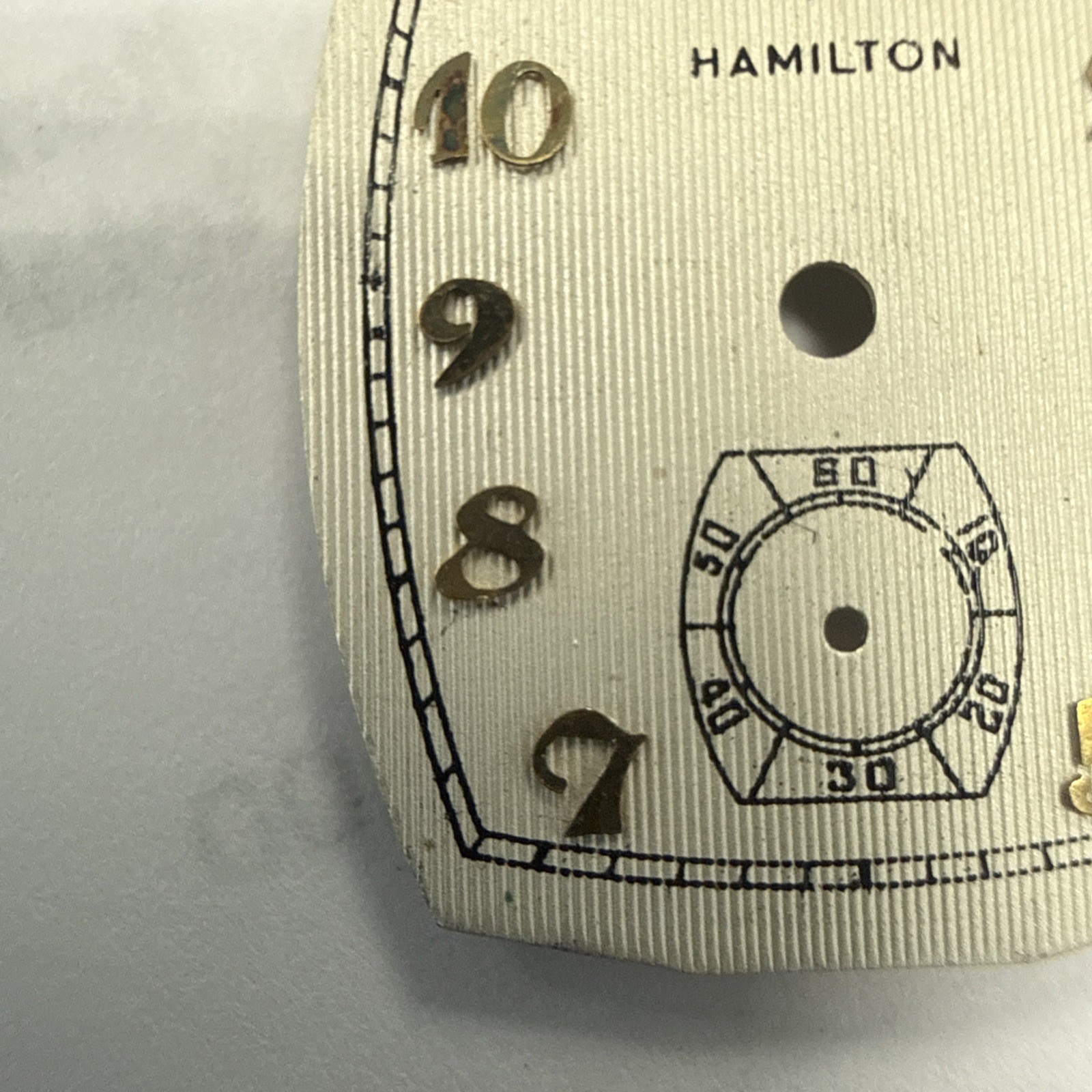 Hamilton Vintage Tuxedo Tonneau Shape Original Dial item# e12304