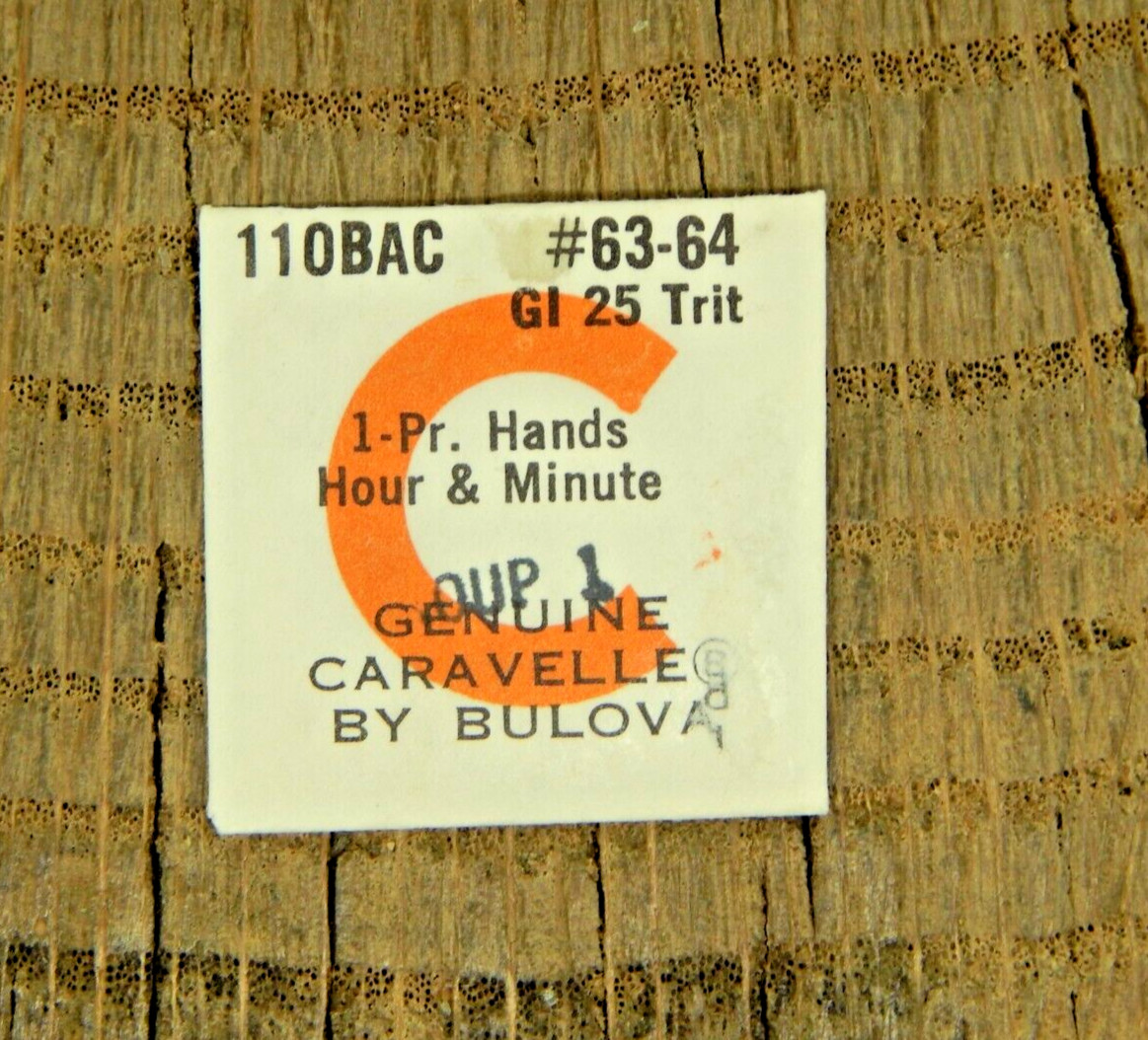 Genuine Caravelle 11OBAC GI 25 TRIT Set of Hands Watch Part 63-64 NOS