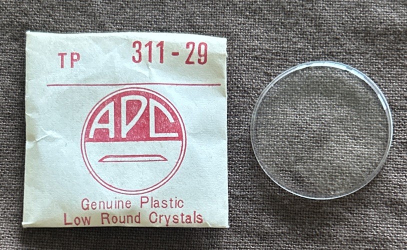 Vintage APC TP 311-29 Low Round Watch Crystal Replacement NOS Made In Holland
