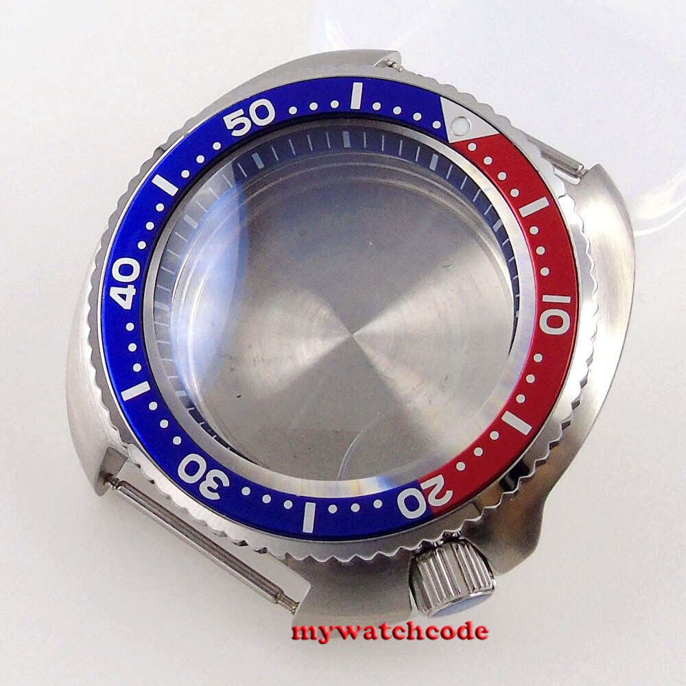 43mm Sapphire glass automatic Turtle Watch Case Fit NH35 NH36 Movement