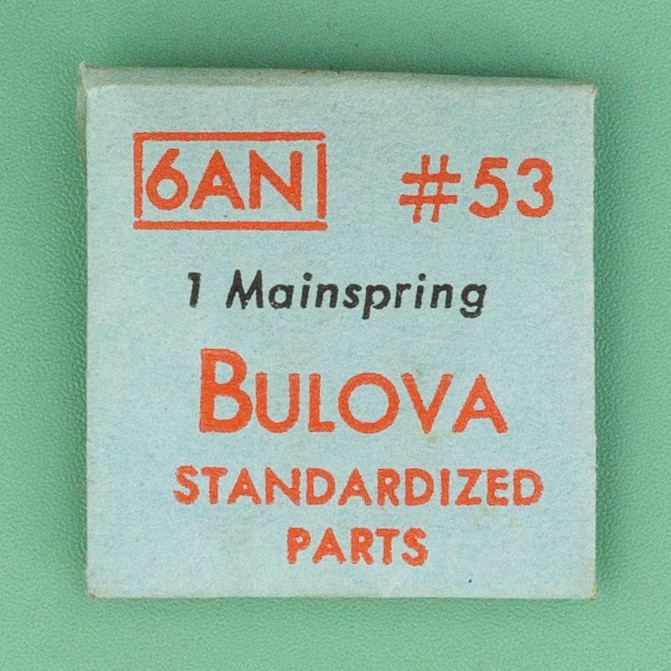 Genuine Bulova Part 53 Mainspring 6AN NOS 0212