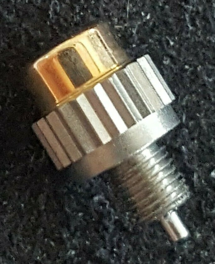 Omega Pusher Part Number 086-0075TI-BP, Titanium-18KT Pink Gold Cap