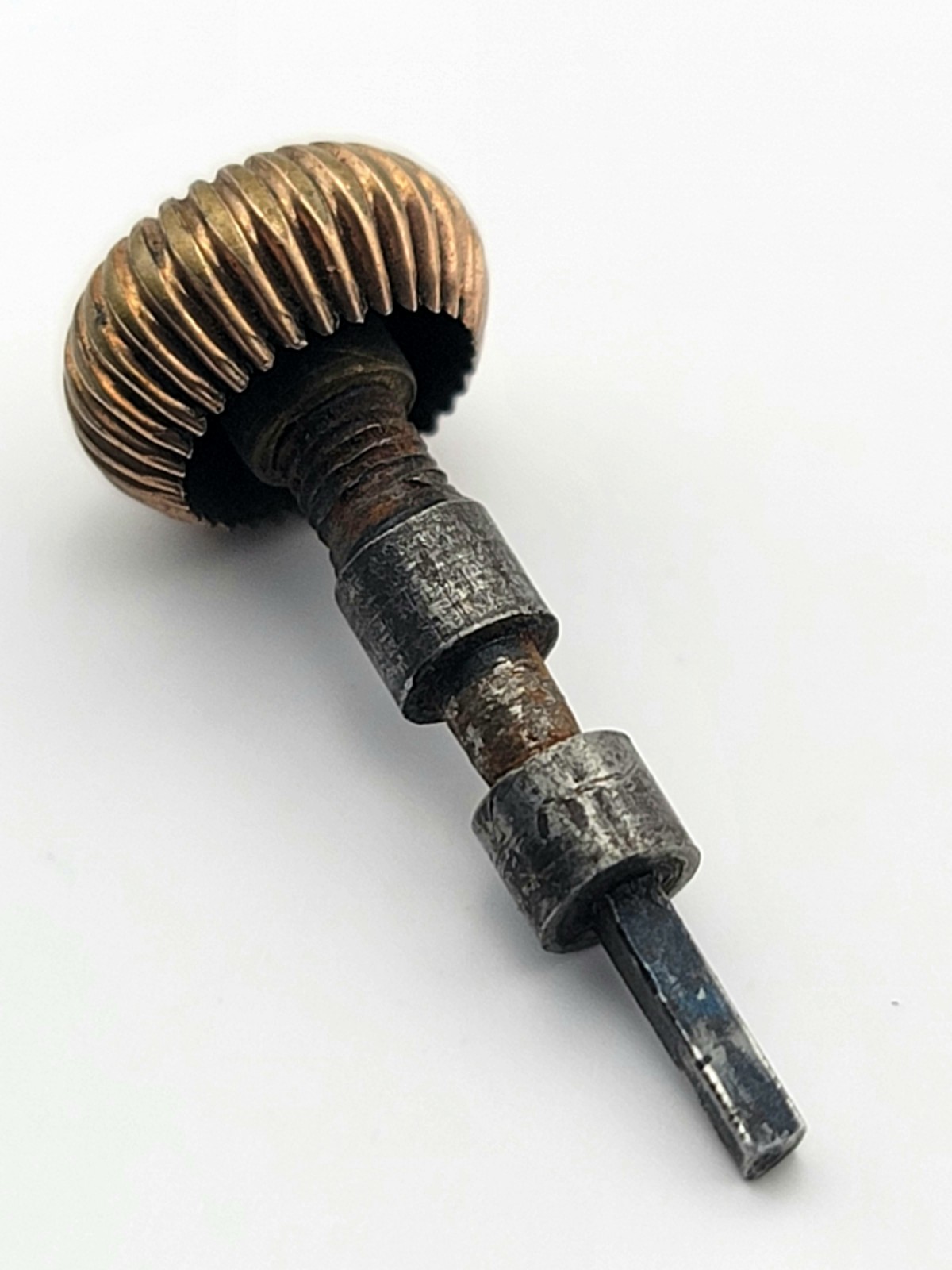 SB9A08: Vintage Pocket Watch Fluted Crown 9mm Dia x 23mm L x 3.5mm Stem Dia