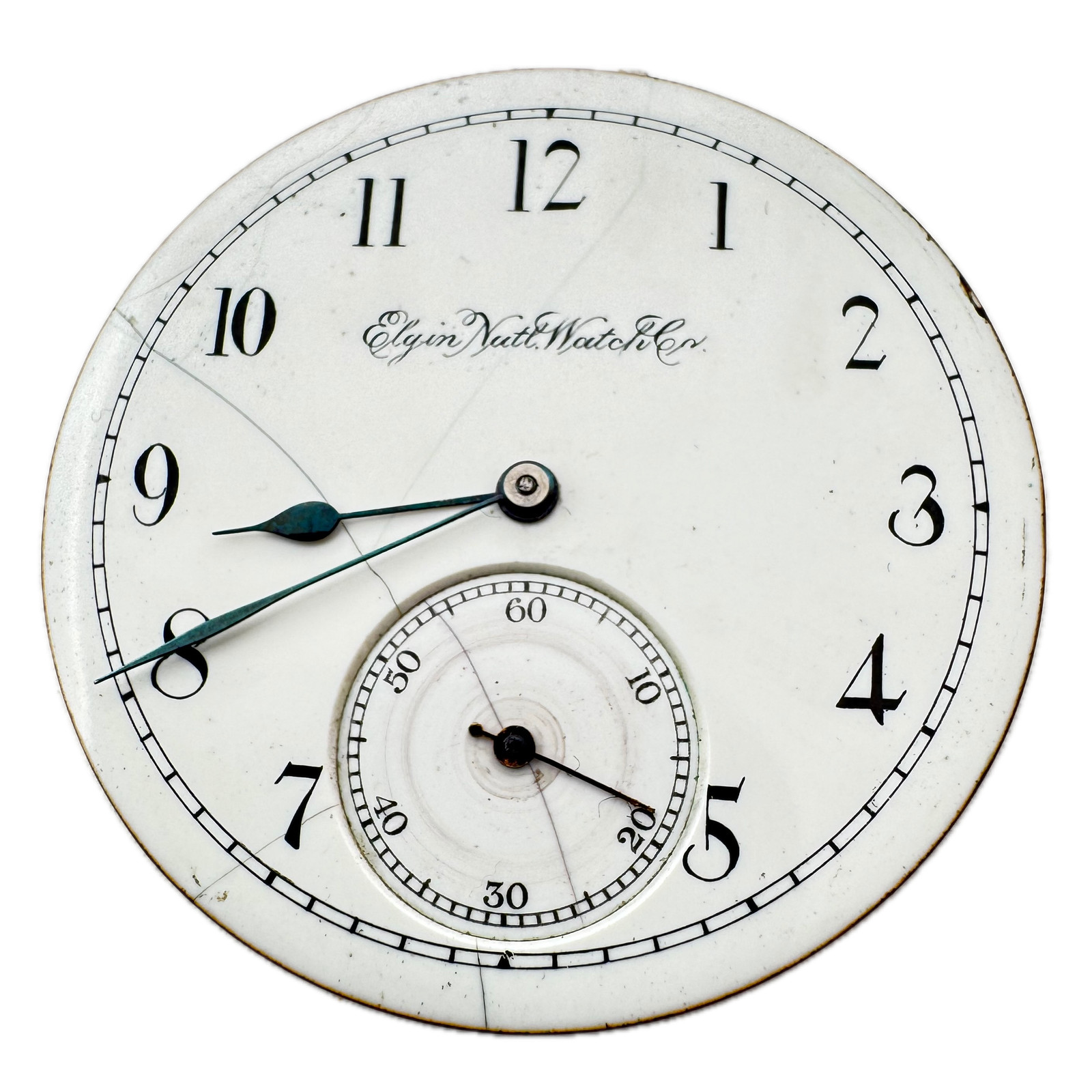 Antique 16s 1891 Elgin 7J Mechanical Pocket Watch Movement 104 USA Gilt Finish