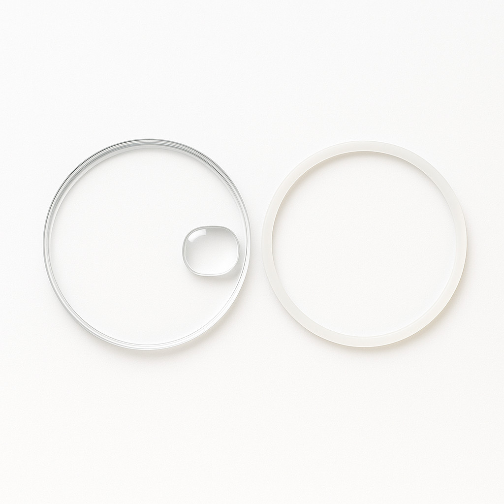 Sapphire crystal for Rolex 25-318C with gasket 216570, 228238, 28206, etc.