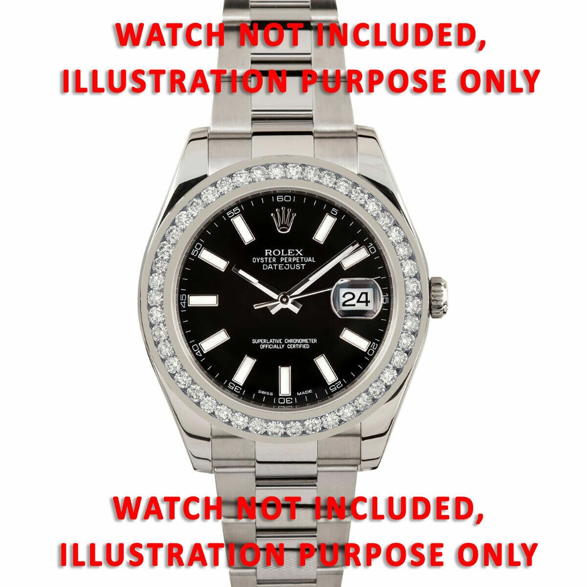 3.15CT CHANNEL SET NATURAL DIAMOND BEZEL 18KW FOR ROLEX 116300 116334 DATEJUST 2