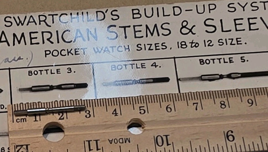 Vintage NOS Swartchild American Pocket Watch Tap 0 18s Square Stem Parts Spares