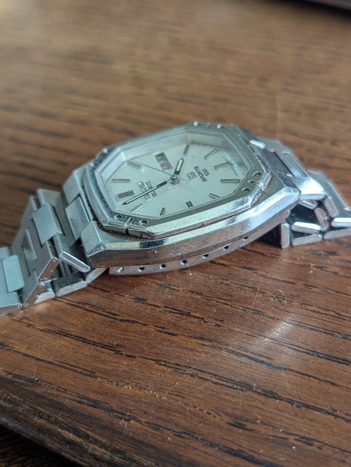 Seiko 8229-5030 Sports Watch Case/Dial/Hands for Parts / Project #S676
