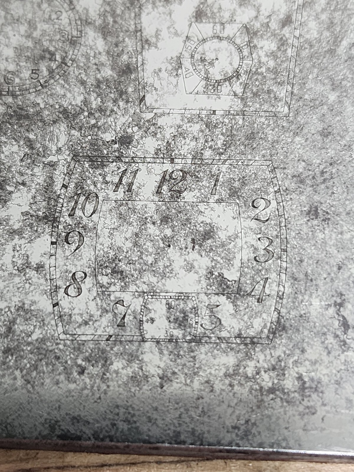 Vintage Multi Dial Printing Plate Illinois Gruen Seeland Croton Longines U164