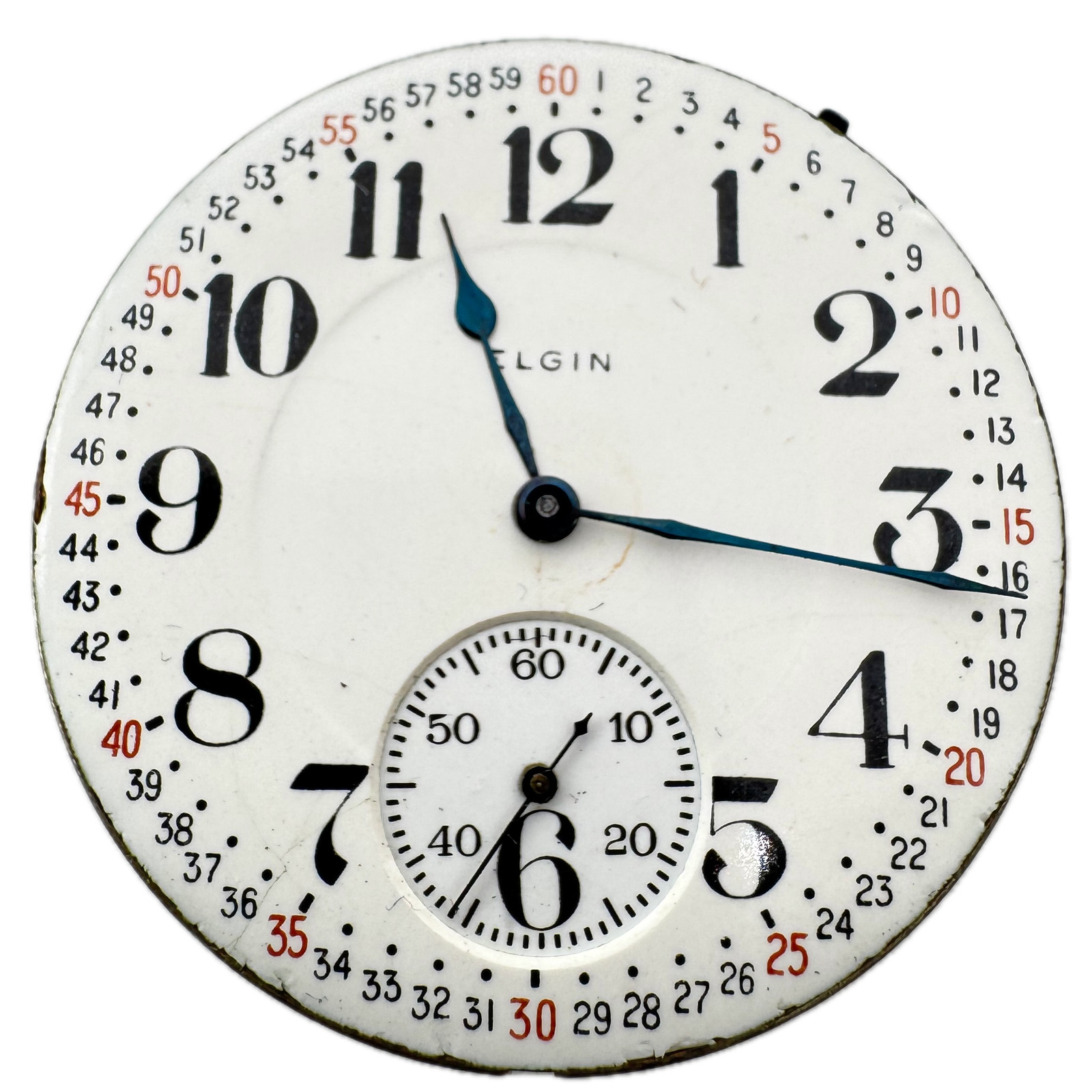 Antique 16s Elgin B.W. Raymond Railroad Class A Montgomery Dial Movement 372 USA