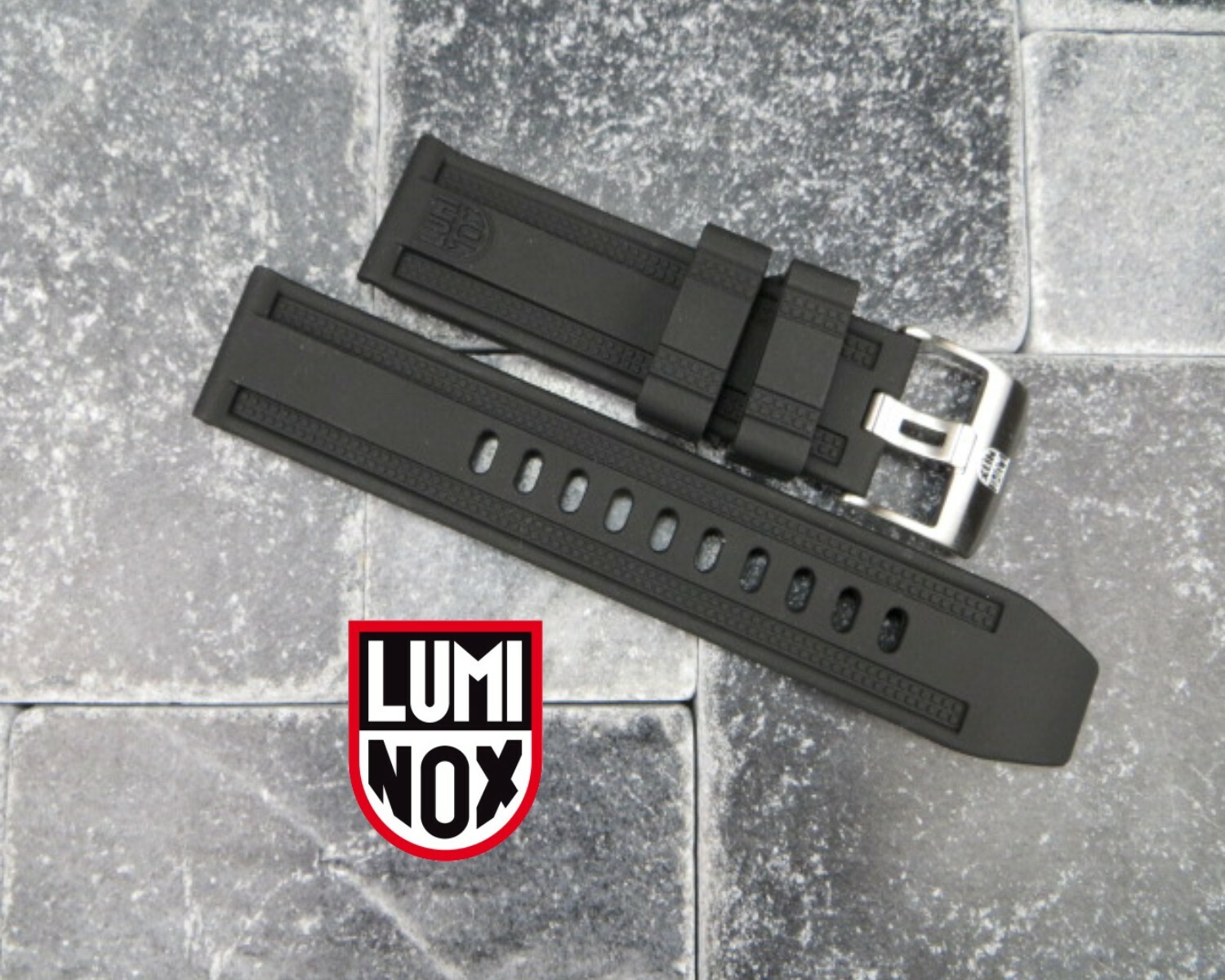 23mm LUMINOX Rubber Strap EVO Diver Watch Band XV 3050 3950 Navy Seal Black x1