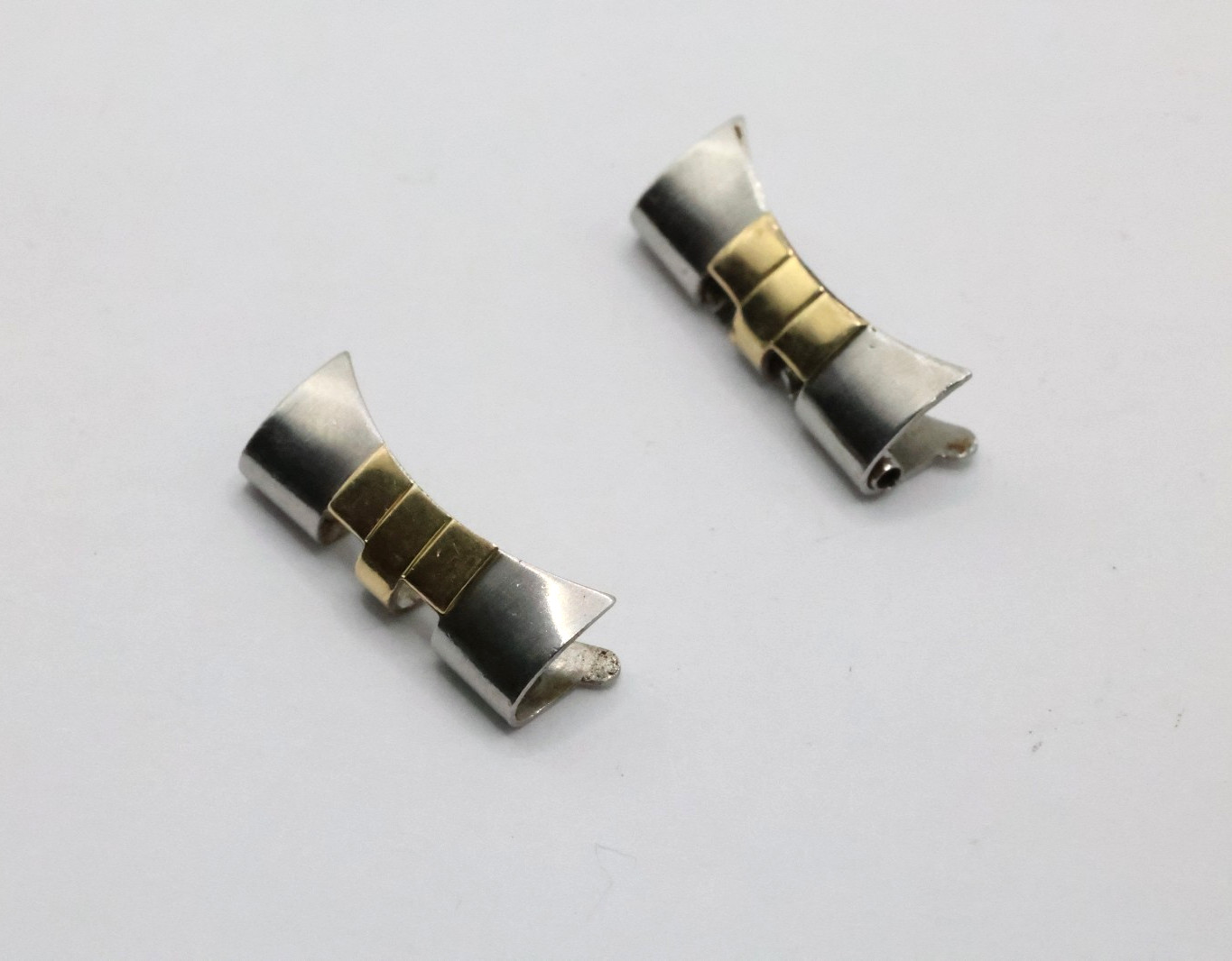 Authentic 455J Rolex 20mm End Links Yellow Gold & Stainless Steel #561