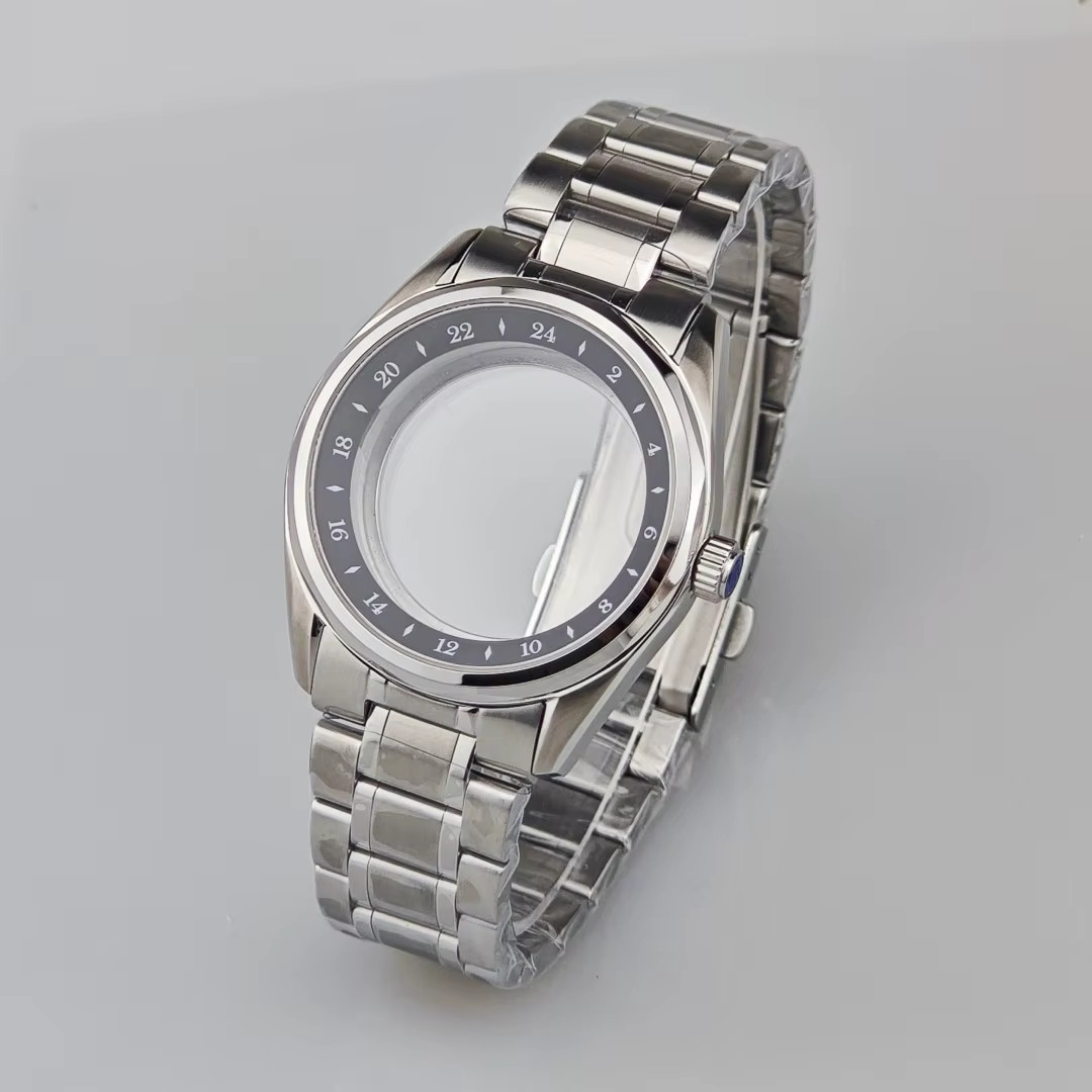 39.5Mm Watch Arabic Bezel Case Fit 28.5Mm Dial for Seiko Grand GMT NH35/36/34/4R