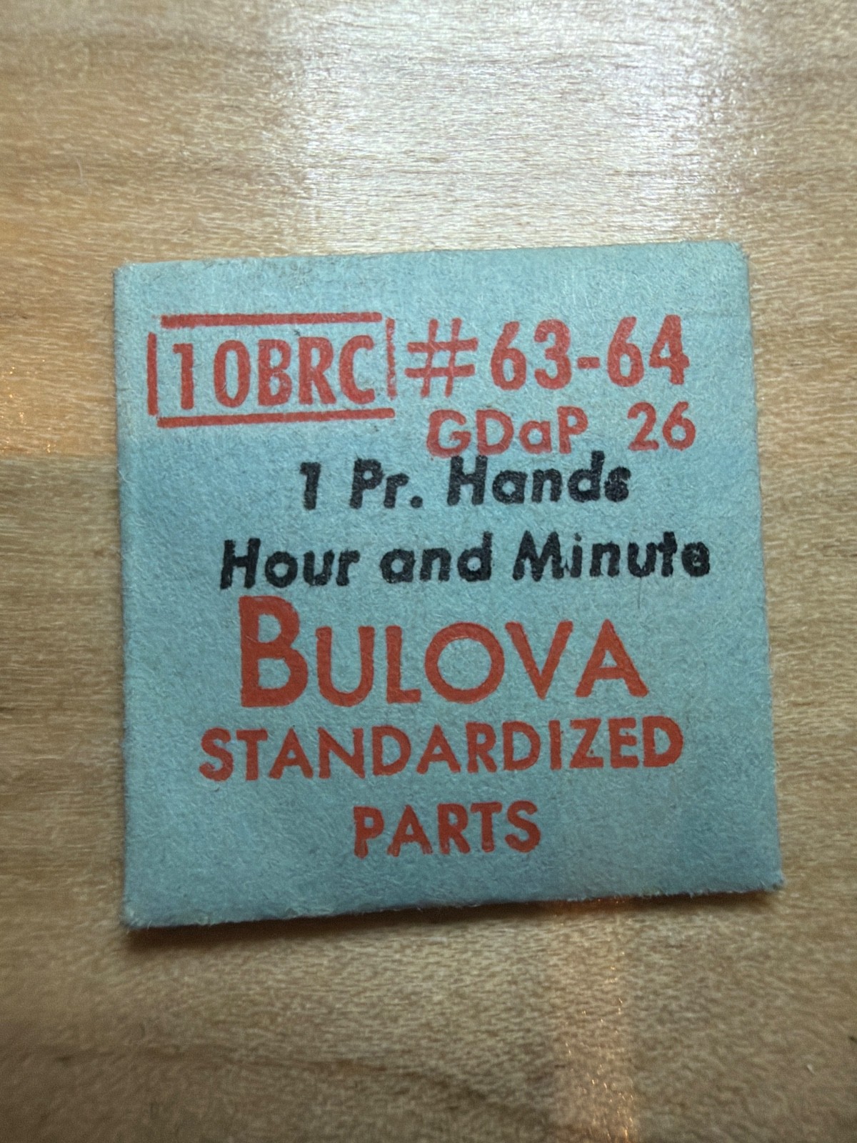 Bulova – NOS – 63-64 Pair of Watch Hands – Various Calibers & Finishes
