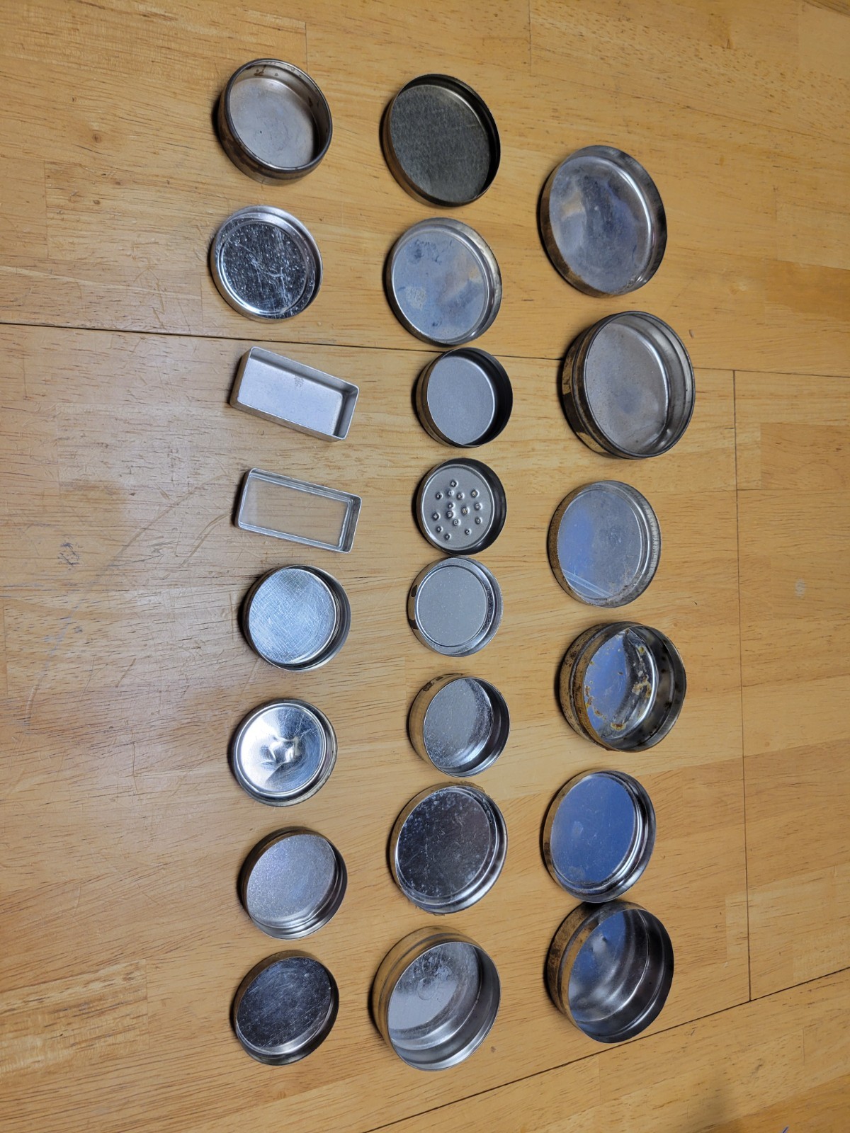 11 Watchmaker Tins for Parts or Movements Complete with Lids 2” Wide LT3