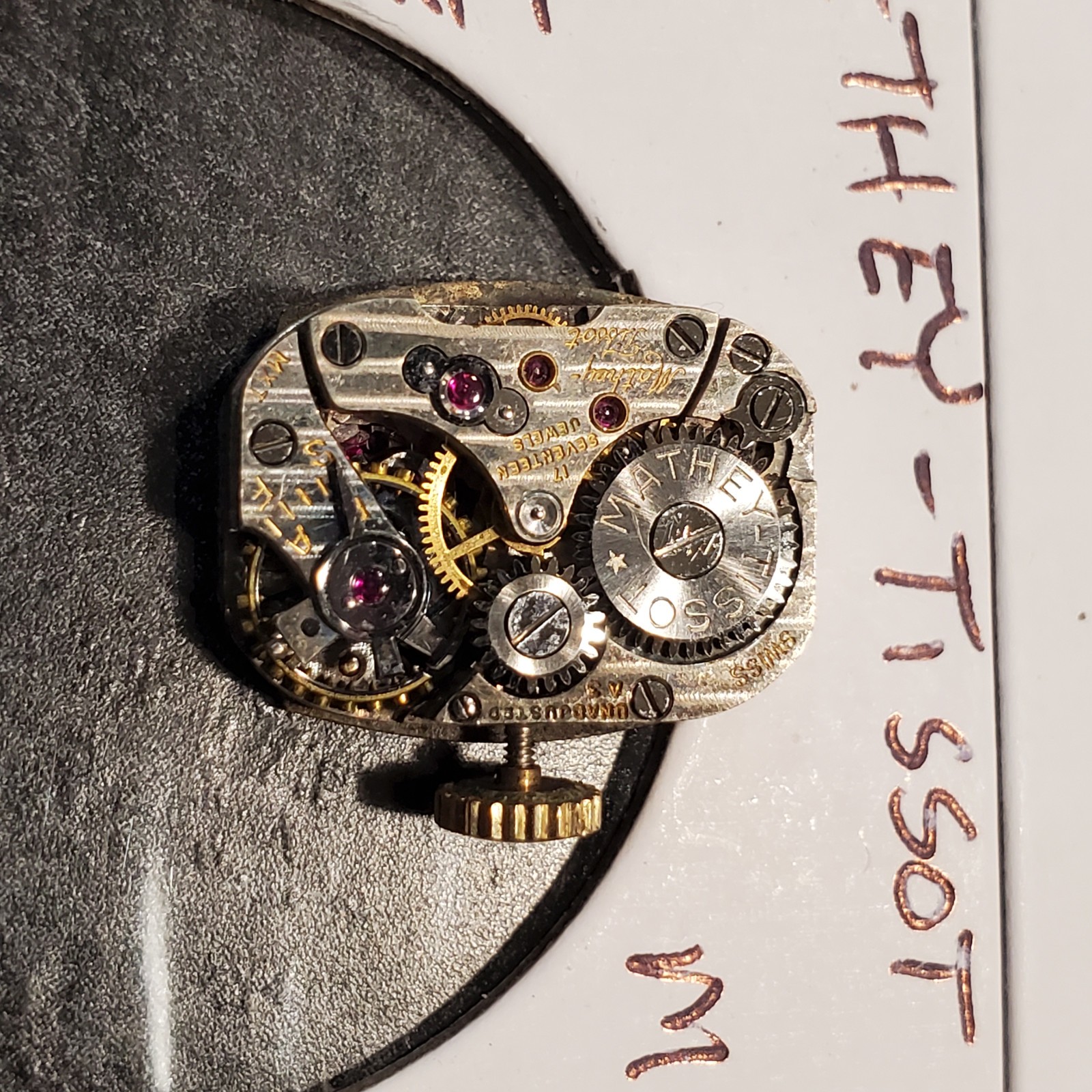 LADIES MATHEY TISSOT AUTOMATIC WRIST WATCH MOVEMENT 17J MXT #1735