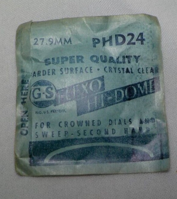 GS FLEXO HI DOME WATCH CRYSTAL REPLACEMENT PART 27.9 MM WATCHMAKER PHD24 #80