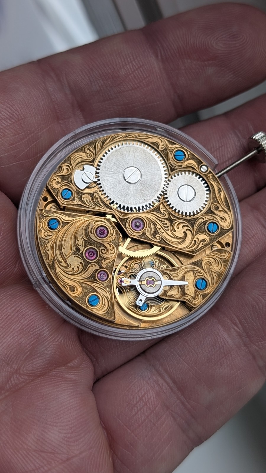 New ST3600 Mechanical Watch Movement – Hand-Engraved, Gold-Plated (6497)