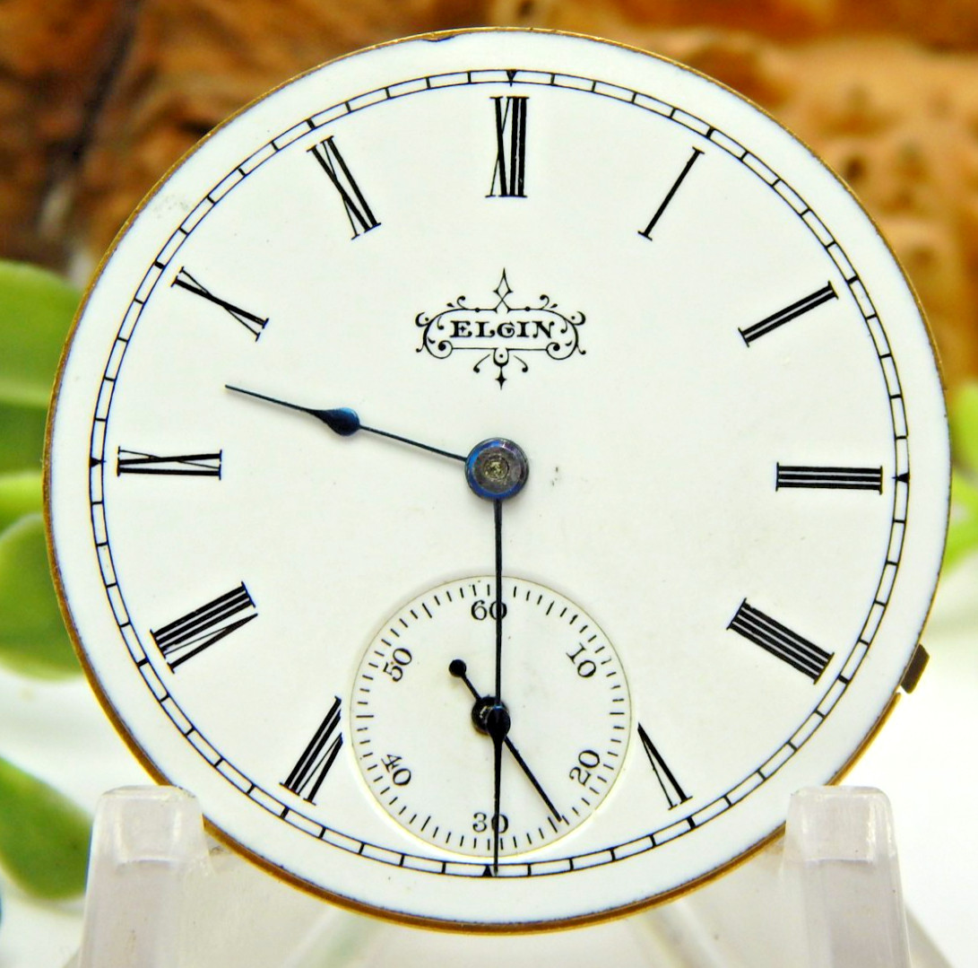 Antique Pocket watch movement Elgin 117 Model 2 6 size 7 jewel Hunting Running