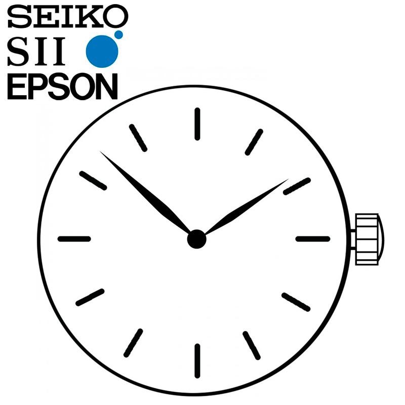 Japan SII / TMI / Epson VC00 Watch Movement, 4 3/4 x 6 1/2 Ligne, 2 Hands Ht.