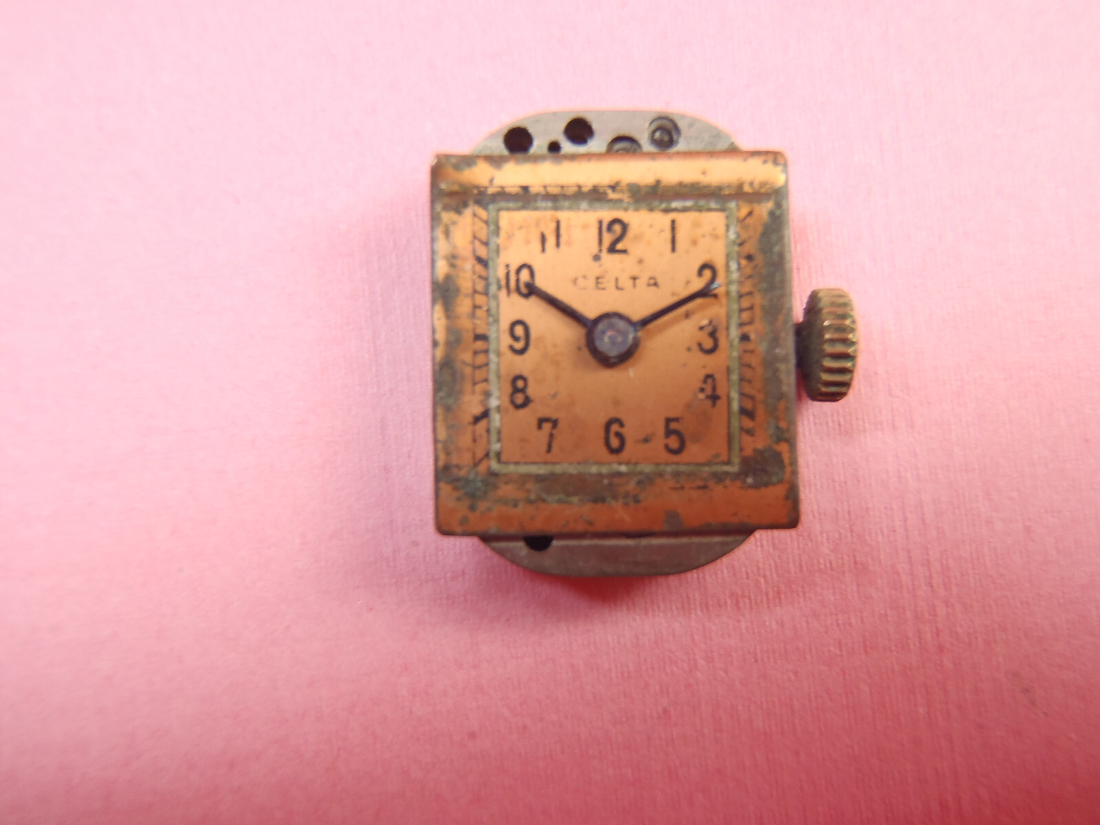Vintage Milus Watch Movement YXS Manual Not Working Fully Wound 16mm x 12mm
