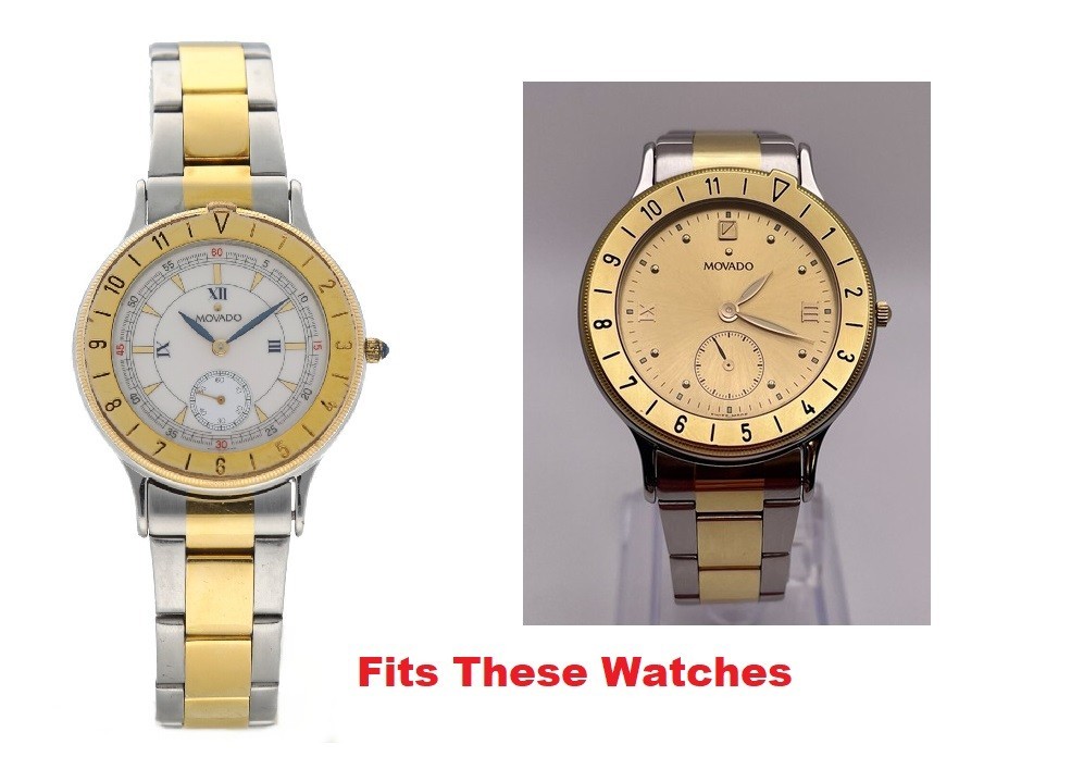 14mm Movado Two Tone Mens Watch 1/2 Sizing Link 81 09 861